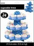 DOTS ROYAL BLUE CUPCAKE TREE