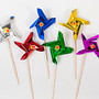 Picks Pinwheels (8cm) Assorted colours. - Pack of 12