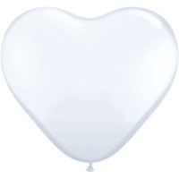 Large Heart White Balloon 90cm Latex