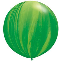 Large Superagate Green Rainbow Balloon 90cm Latex