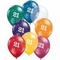 12cm small No:  21 Around Jewel Assorted Latex Balloon each