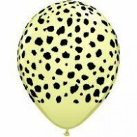 28cm Cheetah Spots on Ivory Silk Latex Balloon each