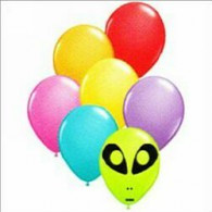 12cm Space Alien Festive Assorted Latex Balloon Pack of 100