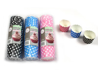 Cupcake Cups Polka Dot Pk 25 Pink