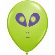 12 cm small Alien Lime Green Latex Balloon Pack of 100