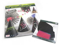 BLACKBOARD PARTY HATS SET Pk 4