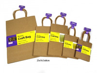 Craft Brown Paper Bag Pk 3