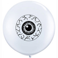 12cm Eyeballs White Latex Balloons Pack of 100