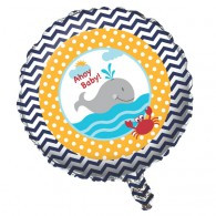 Ahoy Matey Sailing Boat 45cm round foil uninflated