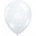 Just Married Flowers Diamond Clear small balloon Pk 100