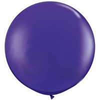 Large Purple Violet 90cm Latex Balloon Inflated On Weight