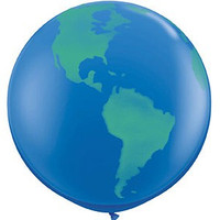 Large World Globe Balloon 90cm Latex