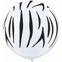 Large Zebra Print Balloon 90cm Latex