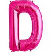 Letter D Megaloon Pink Foil 86cm Shape