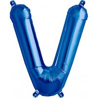 Blue Letter V Megaloon Balloon