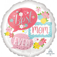 FOIL SUPERSHAPE BEST MOM EVER BUBBLES (71CM)