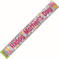 FOIL BANNER 12" HAPPY MOTHER'S DAY