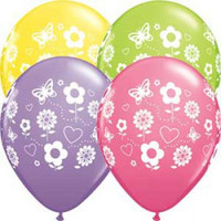 Fun Flowers Spring Assortment Latex Balloon Pk 50