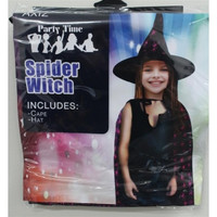 SPIDER WITCH  CAPE  AND HAT SET 