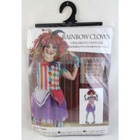 Rainbow Kids Clown Costume