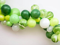 Balloon Garland Green and White