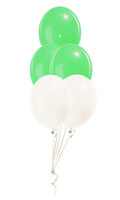 Balloon Bouquets Green and White 2