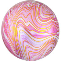 Marble Orb Balloon Pink