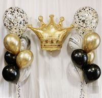 Crown balloon bouquet combo