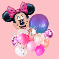 Licensed Minnie Mouse balloon bouquet with orbz