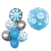 Baby boy balloon bouquet bundle