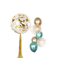 Mint balloons and Glitzy Confetti balloon bundle