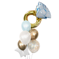 Diamond ring  & proposal balloon bouquet