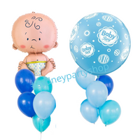 Baby shower (boy) balloon bouquet bundle