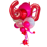 All Red and Pink Huge gift balloon bouquet