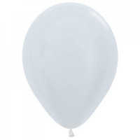 12cm small Satin White Latex balloon each