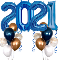 New year blue balloon package