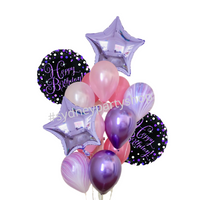 Purple Birthday balloon bouquet