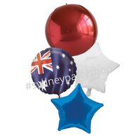 Australia day orbz balloon bouquet