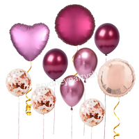 Burgundy loose balloons set