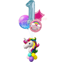 Unicorn gift balloon bouquet