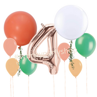 Pastel Balloons  set with foil number