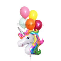 Unicorn colorful balloon bouquet