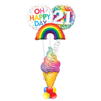 Colorful  Summer themed birthday balloon