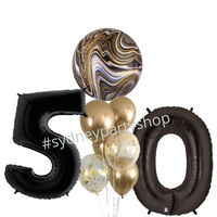 Black and Gold balloon set