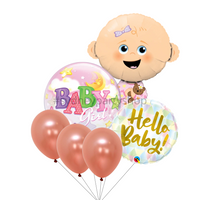 Hello Baby bubble and foil balloon bouquet