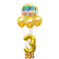 Happy birthday gold marquee balloon