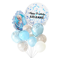 Personalized Elsa Frozen balloon bouquet