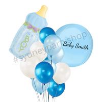 Personalized Baby boy balloon bouquet 