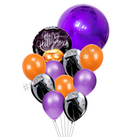 Huge Happy Halloween party balloon bouquet 