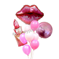 Lipstick and Kiss balloon bouquet